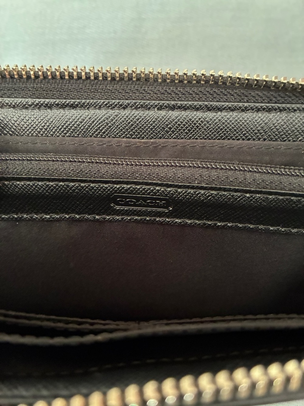 Coach Peyton Signature Zip-Around Wallet - Picture 7 of 9